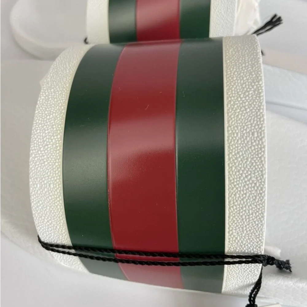 Gucci Pursuit 72 Pool Slides White Rubber 308234 Size 10 - Picture 7 of 10